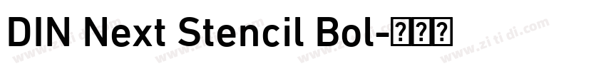 DIN Next Stencil Bol字体转换